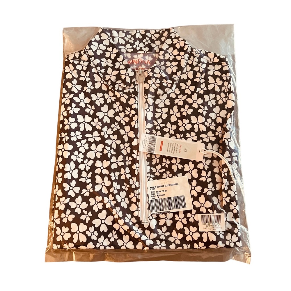 Kinona *FINAL DROP* NWT Sleeveless Women's Golf Shirt Floral Print - Picture 9 of 10